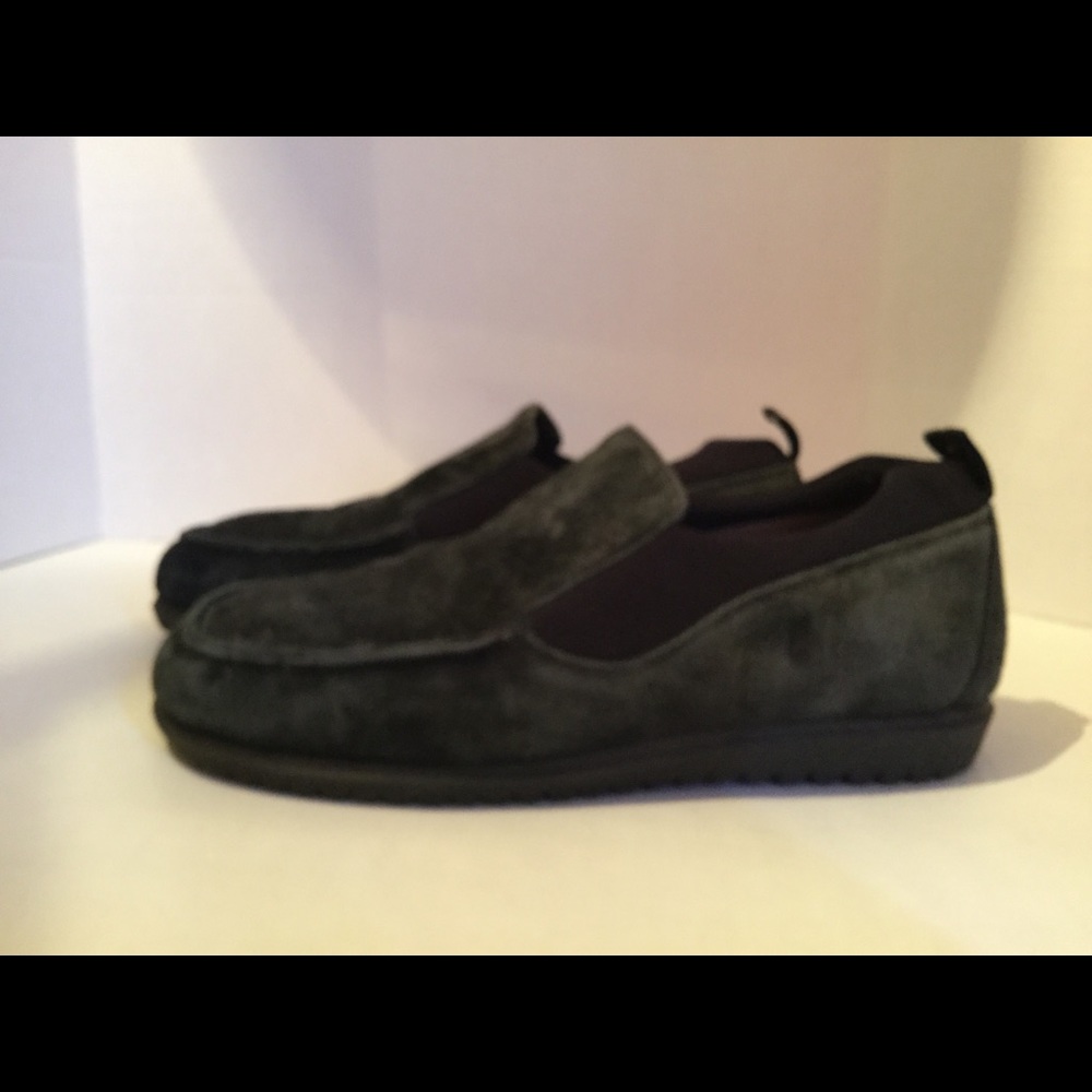 Hush Puppies Dark Green Suede Loafers